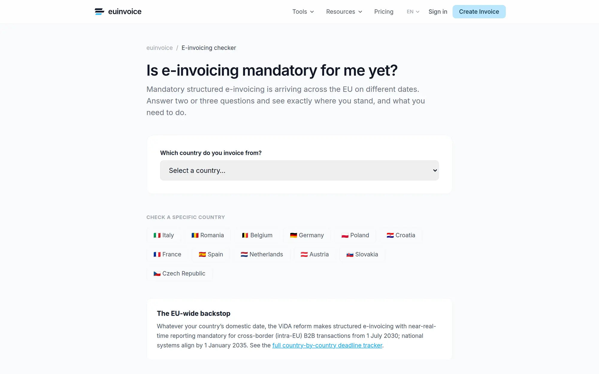 The e-invoicing checker: pick your country and see exactly where you stand